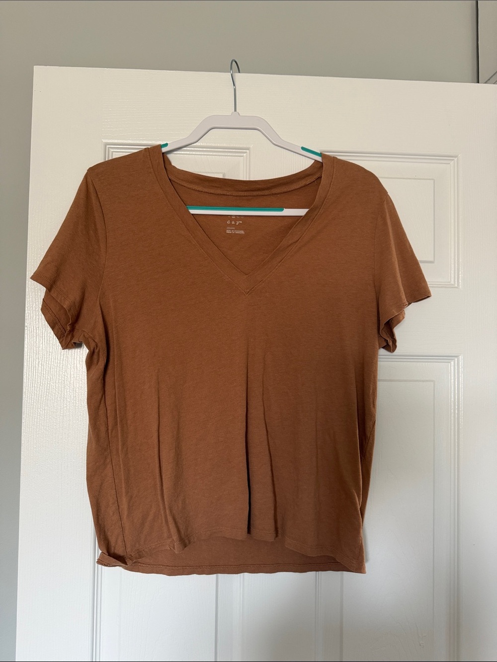 a new day Rust Brown V-Neck Short Sleeve Tee